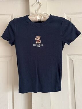Hollister Ribbed New York City Graphic Baby Tee